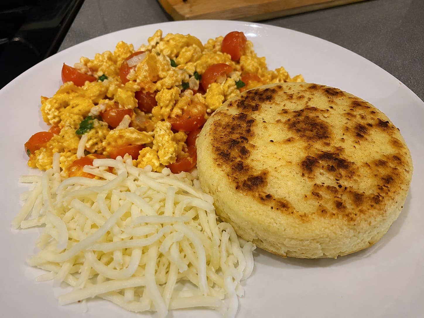 Arepas con Queso Cottage