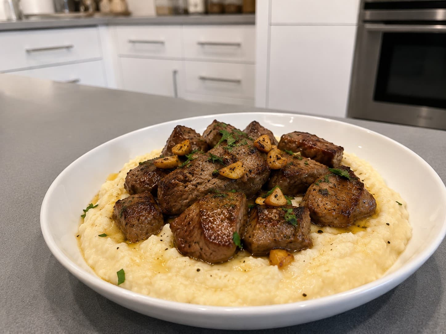 Bowl de Carnitas Keto con Arroz de Coliflor