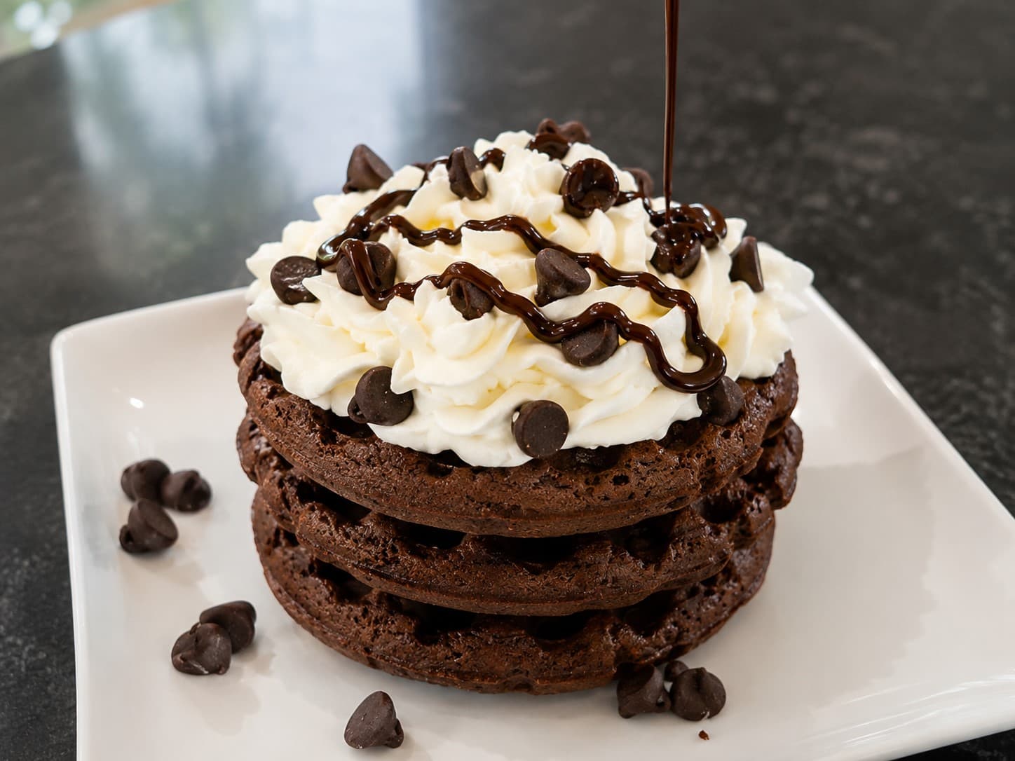 Chaffles de Chocolate Keto