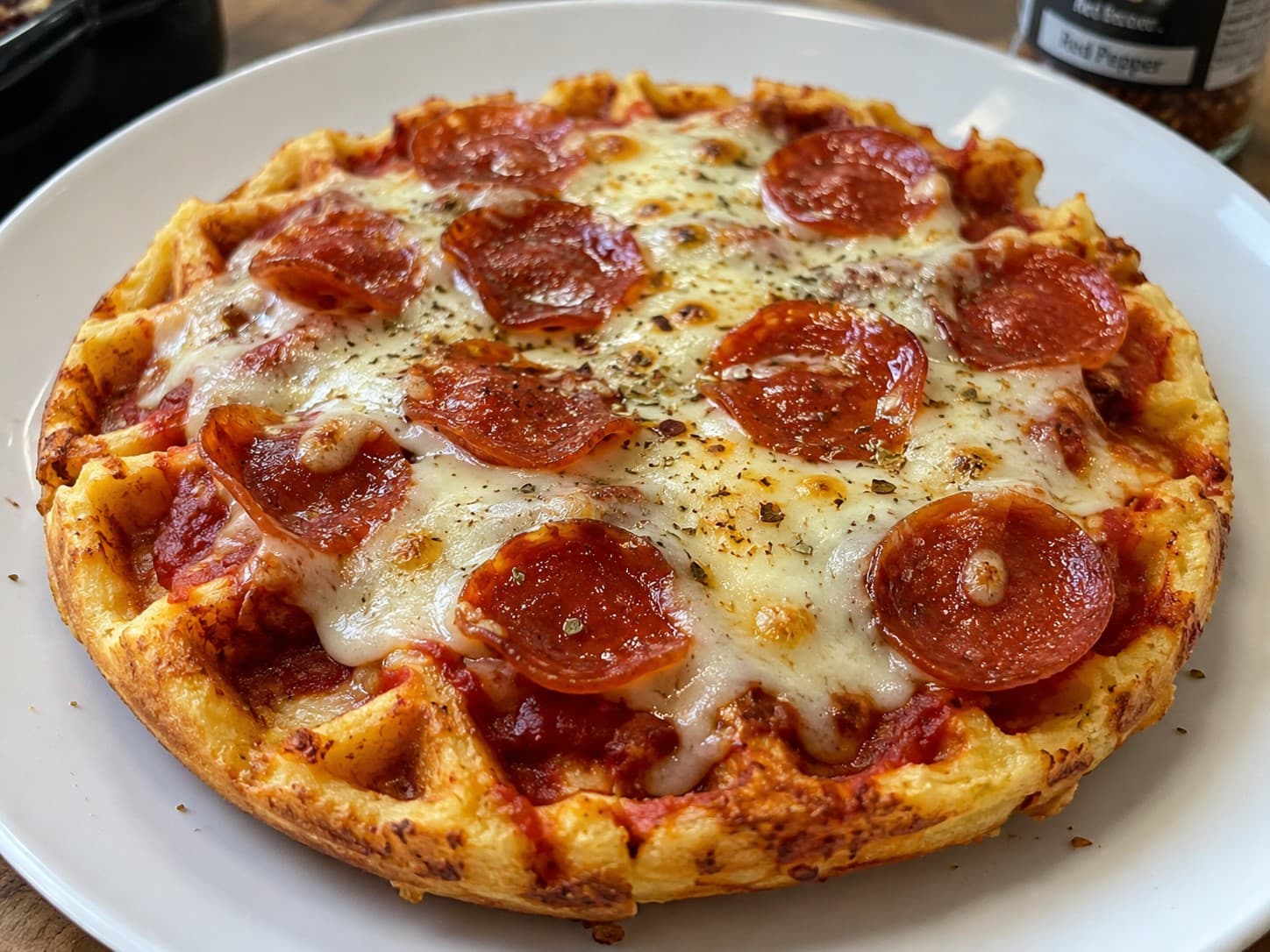Chaffles de Pizza