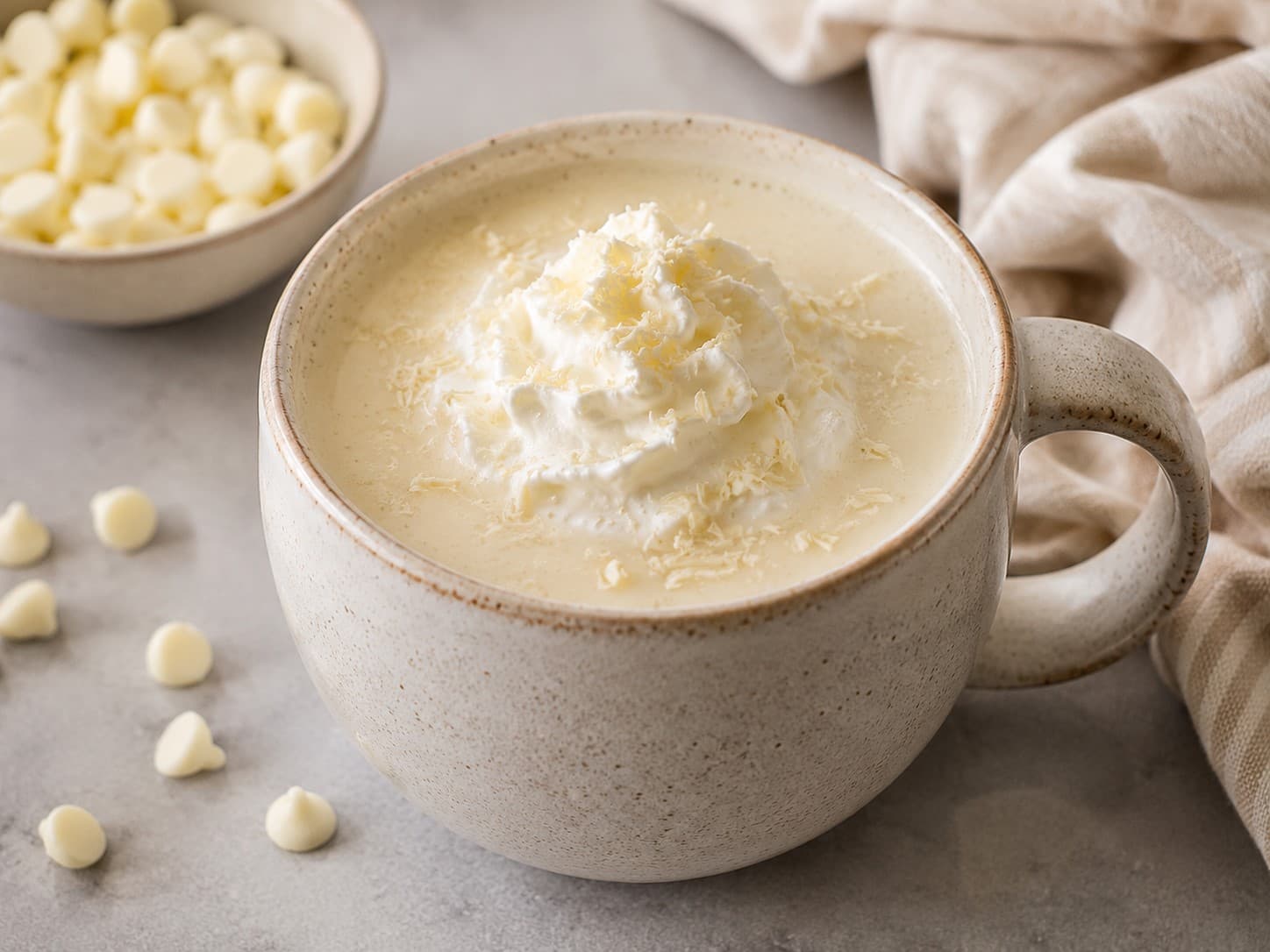 Chocolate Blanco Caliente Keto
