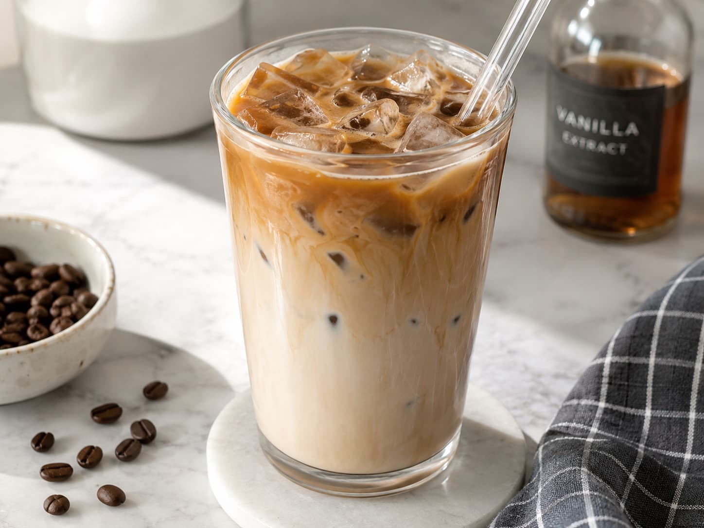 Latte Helado de Vainilla Keto