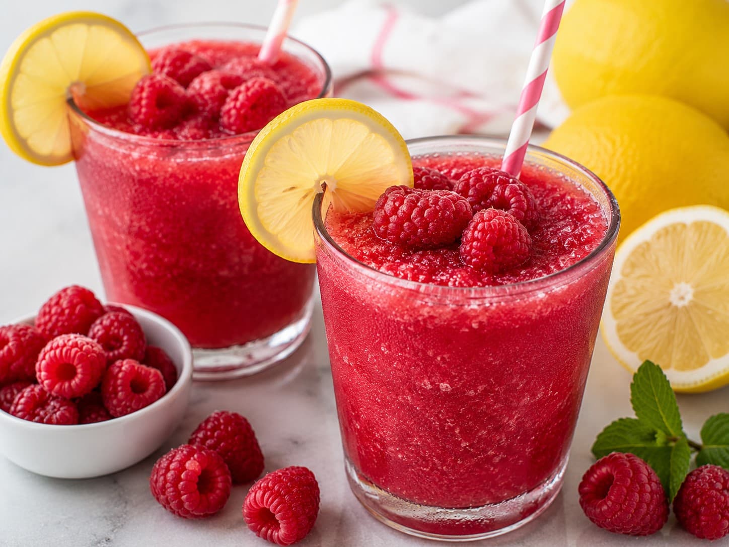 Limonada Frozen de Frambuesa Keto