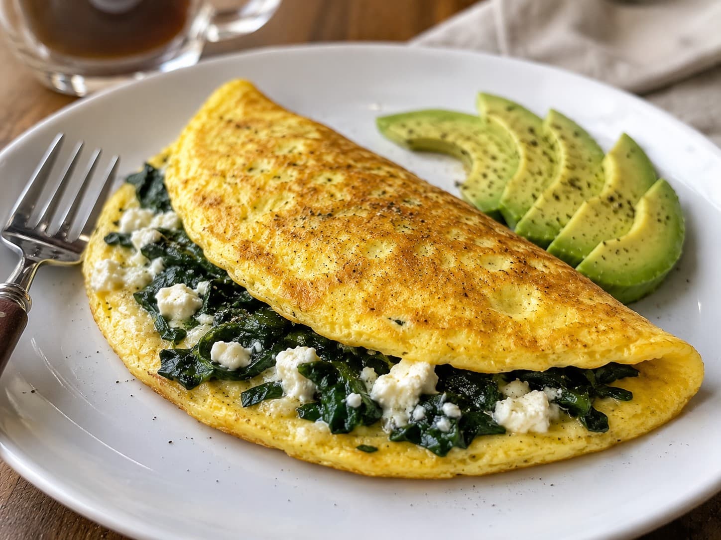 Omelette de Espinaca y Feta